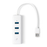 TP-Link Port Hub and USB Ethernet Adaptor, White, UE330