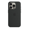 Apple iPhone 15 Pro Silicone Case with MagSafe, Black, MT1A3ZM/A