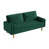 Prestige Regency, Deep Teal, 2-Seater Velvet Sofa - Button Tufted Seat Cushion, Armrest, Easy to Assemble