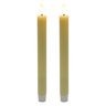Maple Leaf Battery Operated LED Wax Dinner Candles 2x24.5cm