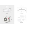 LG Split Air Conditioner, Rotary Compressor, 1.5 Ton, White, T18ZCA