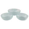 Glascom Decorative Glass Bowl Set, 3 pcs, Iris, SAHRA003