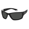 Polaroid Men's Rectangle Sunglasses, Black, 2135/S