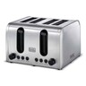Black+Decker 4 Slice Toaster, 2100 W, Stainless Steel, ET444-B5