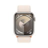 Apple Watch Series 9 GPS, Starlight Aluminium Case with Starlight Sport Loop, 41 mm, M/L, MR8V3QA/A