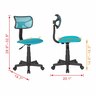 Maple Leaf Adjustable Kids Chair, Office, Computer Chair for Students With Swivel Wheels Love WK656642