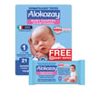 Alokozay Baby Diapers Size 1 2-5 kg 21 pcs +  Baby Wipes 20 pcs
