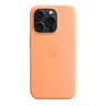 Apple iPhone 15 Pro Silicone Case with MagSafe, Orange Sorbet, MT1H3ZM/A