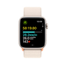 Apple Watch SE GPS, Starlight Aluminium Case with Starlight Sport Loop, 40 mm, MR9W3