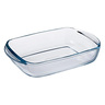 Pyrex Rectangle Glass Container with Green Lid, Set of 3, 913S342
