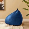 Cotton Home Luxury Leather Chair Blue 78x81x74cm