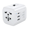 Aukey Universal Travel Adapter with USB-C and USB-A Ports, White, PATA01