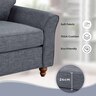 Solcian Luxe, Dark Blue, 2-Seater Fabric Sofa with Comfortable Linen Upholstery,Widened Armset with Soft and High Reboundly, Best Choice for Living Room, Home Office