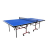 ستاج طاولة تنس قابلة للطي للاستخدام الخارجي مع سطح مدمج، 25 × 40 ملم، أزرق/أسود، TTOU-40
