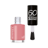 Rimmel London 60 Seconds Super Shine Nail Polish, 235 Peppy in Pink, 8 ml