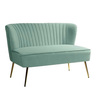 Urban Chic, Sage 2-Seater Velvet Fabric Sofa -Sturdy Solid with Sweeping Curve, Tufted Back Suitable for Living room, Easy to Assemble
