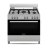 Generalco 5 Burner Gas Cooking Range, 90 x 60 cm, Stainless Steel, C90GS