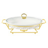 Chefline Oval Casserole with Warmer Rack, 16 inches, 3067