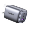 Ugreen Nexode USB-C Wall Charger, 3 Ports, 65 W, Space Gray, 90663