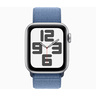 Apple Watch SE GPS, Silver Aluminium Case with Winter Blue Sport Loop, 40 mm, MRE33