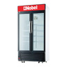 Nobel Upright Double Door Chiller, 518 L, Black, NSF650