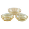 Glascom Decorative Glass Bowl Set, 3 pcs, Amber, SAM001