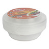 Home Mate Microwave White Round Container With Lid Size 480 ml 6 pcs