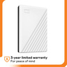 WD 5TB My Passport Portable External Hard Drive with password protection and auto backup software, White - WDBPKJ0050BWT