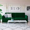 Nobel Comfort, Dark green, 2-Seater Velvet Sofa - Comfy Small Sofas for Living Room, Bedroom, Apartment, Home Office