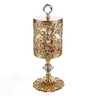 Helvacioglu Steel with Gold Plated Candle Holder, HEL29