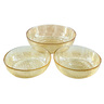 Glascom Decorative Glass Bowl Set, 3 pcs, Amber, SAH001