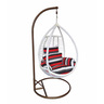 Maple Leaf Hanging Swing Chair with Cushion White