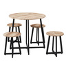 Maple Leaf Wooden Round Dining Table + 4Stool FG-1977