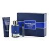 Mont Blanc Explorer Ultra Blue Eau De Parfum 100ml + Mini 7.5ml + Shower Gel 100ml For Men Gift Set
