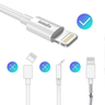 Iends MFI Lightning USB Cable, 1 m, White, IE-CA4957