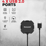 Honeywell 4 Port USB, 2.0 Hub, 1.2 m Cable, HC000011/LAP