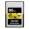 ليكسر برو بطاقة ذاكرة 80 جيجابايت CFExpress Type A من السلسلة الذهبية مع سرعة نقل 900 ميجابت في الثانية، LCAGOLD080G-RNENG