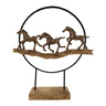 Maple Leaf Home Horse In Family in Ring on Stand, Gold, FA-2672