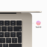 Apple MacBook Air M2 Chip, 15-inches, EN-AR Keyboard, 8 GB RAM, 256 GB Storage, Starlight, MQKU3AB/A
