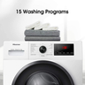 Hisense Front Load Washing Machine, 8 kg, 1200 RPM, White, WFPV8012EM