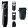 Beard Trimmer with Precision Wheel and 4 styling tools, Grey, BT3440