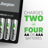 Energizer Recharge Maxi Charger UK & 2 AA Batteries, Combo Pack