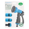 Aqua Craft Pistol Hose Nozzle Set, 1/2 inches, 4 Pcs, Blue/Grey/Black, 27603