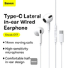 Baseus Type C In-Ear Wired Earphone, White, Encok C17