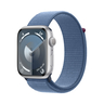 Apple Watch Series 9 GPS, Silver Aluminium Case with Winter Blue Sport Loop, 45 mm, MR9F3QA/A