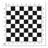 كيرو لوح شطرنج احترافي بلاستيكي ، أسود / أبيض ، 45 × 45 سم ، T-90/2