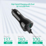 Trands Dual Port Car Charger with 3 in 1 Cable