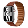 Apple Watch 45 mm Leather Link - S/M (Band fits 140–180mm wrists), Umber, MP853ZE/A
