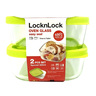 Lock & Lock Glass Food Container 320ml 2Pcs 501L