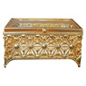 Arline Decorative Box with Cover, Gold, SAG407